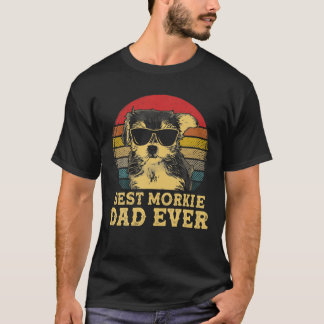 Bester Morkie-Vater überhaupt Hundeliebhaber Retro T-Shirt