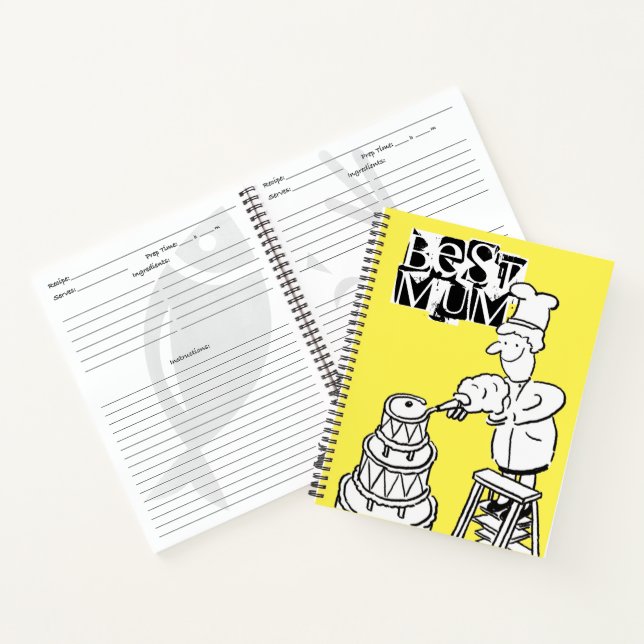 Bester Mum Cake Maker Dekorieren von Riesenkuchen Notizbuch (Innenseite)