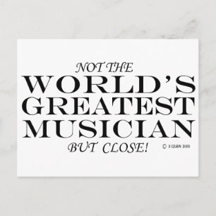 Bester Musiker Nah Postkarte