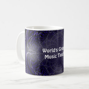 Bester Musiklehrer der Welt Fractal Kaffeetasse