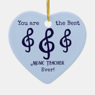 Bester Musiklehrer-Schmuck Keramik Ornament