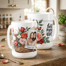 Bester-Mutter-aller-Zeiten-Blumenstrauß & Foto Mut Kaffeetasse