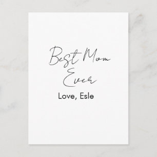 bester Muttertag jemals Name Datum einfach minimal Postkarte
