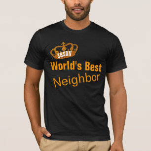 Bester Nachbar der Welt Vintage Goldkrone A10 T-Shirt