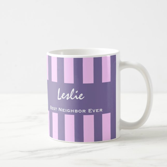 Bester NACHBAR überhaupt LILA Kaffeetasse (Rechts)
