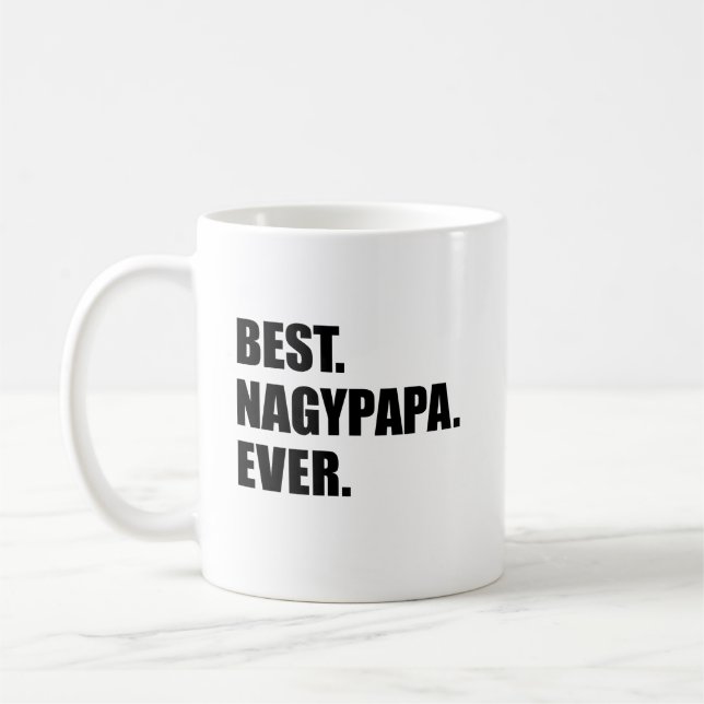 Bester Nagypapa je ungarischer Großvater Kaffeetasse (Links)