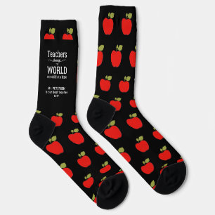 Bester Name des Lehrers personalisiertes Muster de Socken