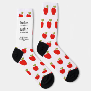 Bester Name des Lehrers personalisiertes Muster de Socken