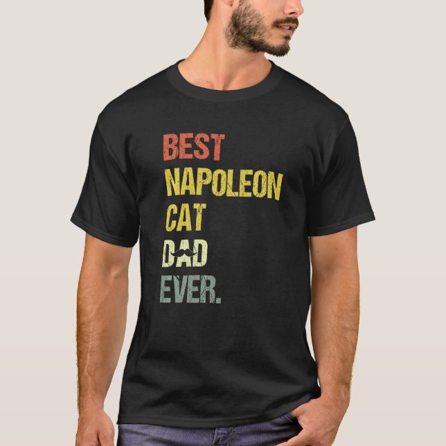 Bester Napoleon-Katzendaddy des Mannes  Katze T-Shirt (Vorderseite)