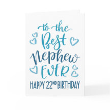 Bester Neffe Aller Zeiten 22. Geburtstag-Typografi