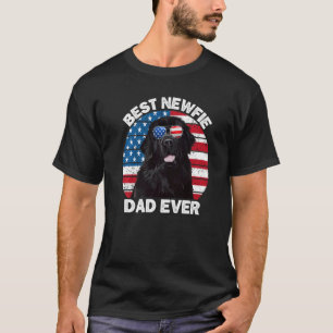 Bester Newfie-Vater je 4. Juli Neufundland-Hund T-Shirt
