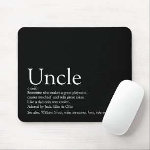 Bester Onkel aller Zeiten Spaß Modern Schwarz und  Mousepad