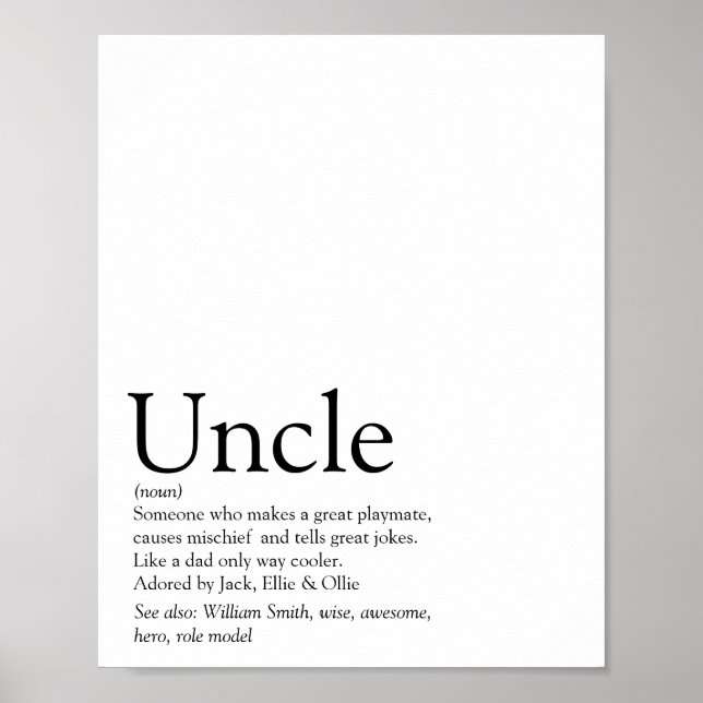Bester Onkel der Welt, moderne Definition von Func Poster (Vorne)