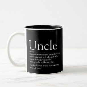 Bester Onkel der Welt Onkel moderne Definition Sch Zweifarbige Tasse