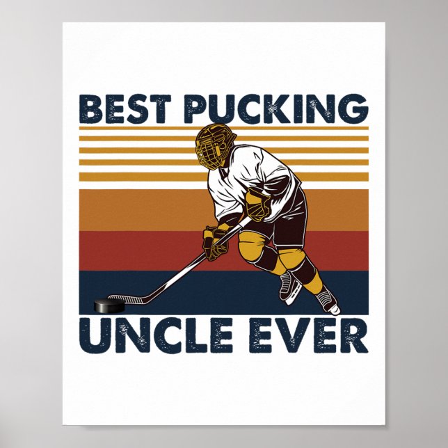 Bester Onkel Ever Lustiger Hockey-Onkel-Spruch  Poster (Vorne)