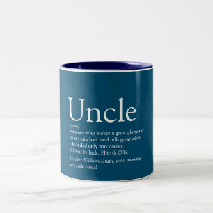 Bester Onkel Funcle der Welt moderne Definition Bl Zweifarbige Tasse