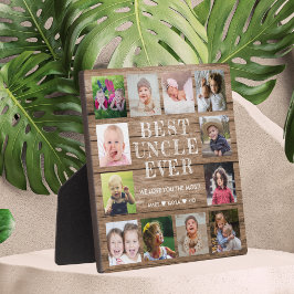 Bester Onkel je 12 Foto Collage Personalisiertes H Fotoplatte
