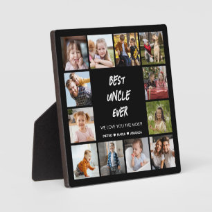 Bester Onkel je 12 Foto Collage Plaque Fotoplatte