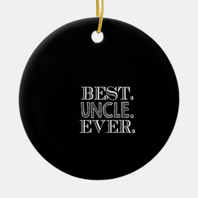 bester Onkel je Keramik Ornament (Vorne)