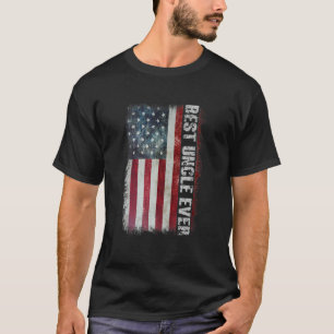 Bester Onkel überhaupt Amerikanische Flagge Vatert T-Shirt