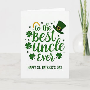 Bester Onkel überhaupt St. Patricks-Karte Karte