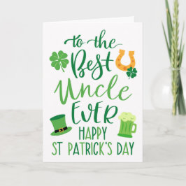 Bester Onkel überhaupt zum St. Patrick's Day  Karte