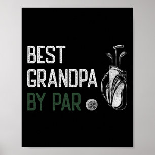 Bester Opa 2 Lustiger Vatertag Golf Vater Golf Lie Poster
