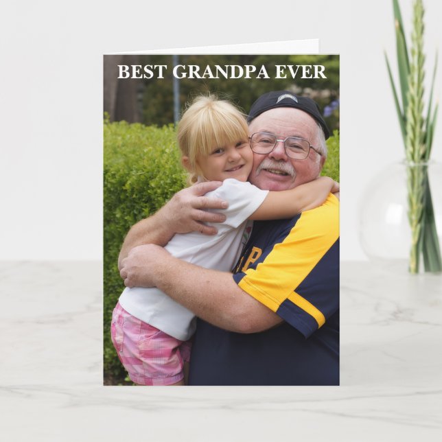 BESTER OPA ALLE ZEITEN FOTO KARTE (Vorderseite)