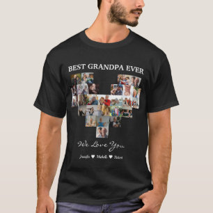Bester Opa Aller Custom-Fotos Enkelkinder Name T-Shirt