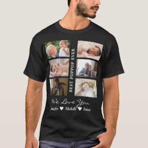 Bester Opa Aller Custom-Fotos Enkelname T-Shirt
