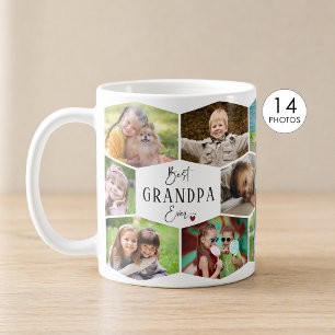 Bester Opa Aller Zeiten 14 Foto-Collage Sechseck-M Kaffeetasse