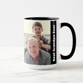 Bester Opa Aller Zeiten 2-Foto-Collage Minimalisti Tasse