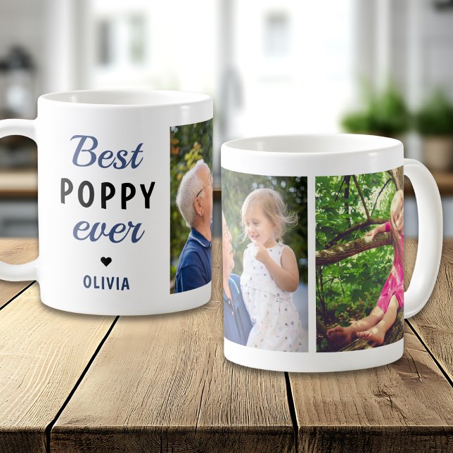 Bester Opa Aller Zeiten 2 Foto Collage Personalisi Kaffeetasse (Von Creator hochgeladen)