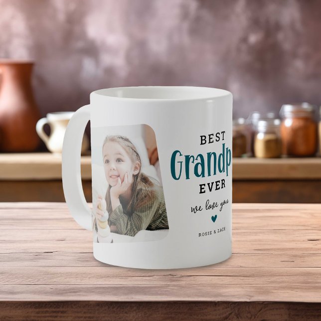 Bester OPA Aller Zeiten 2 Foto Süßes Geschenk  Kaffeetasse (Von Creator hochgeladen)
