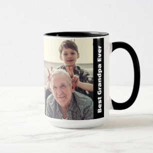 Bester Opa Aller Zeiten 2 Fotocollage Minimalist Tasse