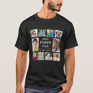 Bester Opa Aller Zeiten Enkelkinder 10 Foto Collag T-Shirt