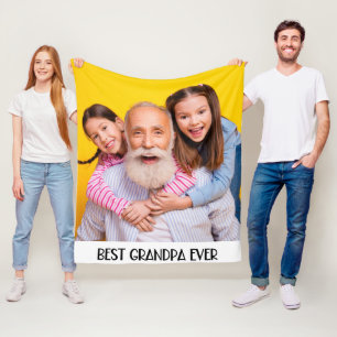 Bester Opa Aller Zeiten Foto Einfacher Großvater Fleecedecke