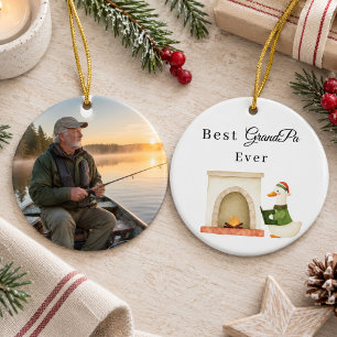 Bester Opa Aller Zeiten Gans Foto Keramik Ornament