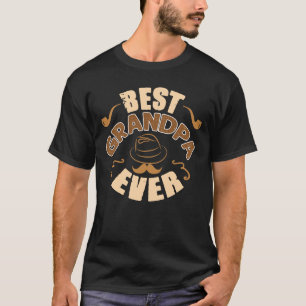 Bester Opa Aller Zeiten - Hut und Pfeife Illustrat T-Shirt
