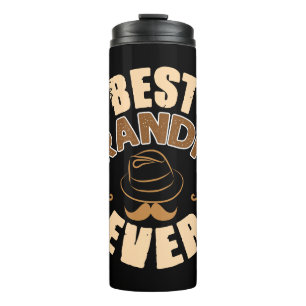 Bester Opa Aller Zeiten - Hut und Pfeife Illustrat Thermosbecher