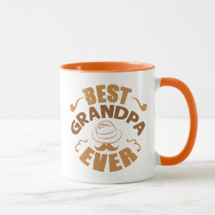 Bester Opa Aller Zeiten - Hut- und Pfeifenillustra Tasse