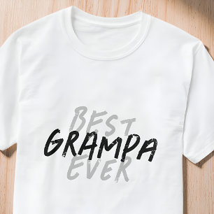 Bester Opa Aller Zeiten Modernes Schwarz und Grau  T-Shirt