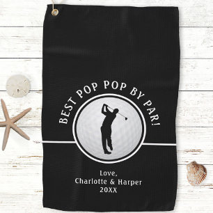 Bester Opa aller Zeiten - Par Golfer Mann Schwarz  Golfhandtuch