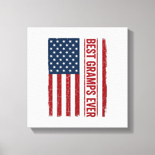Bester Opa aller Zeiten Patriotische Flagge Vektor Leinwanddruck