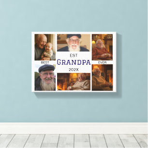 Bester Opa Aller Zeiten – Personalisierte Fotos Leinwanddruck