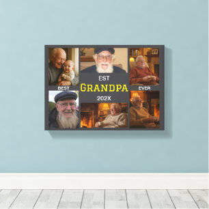 Bester Opa Aller Zeiten – Personalisierte Fotos Leinwanddruck