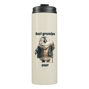 Bester Opa Aller Zeiten Winter Pinguin Thermosbecher
