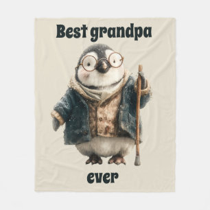 Bester Opa Aller Zeiten Winterpinguin Fleecedecke