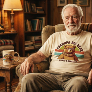 Bester Opa-Bär der Welt Modern und Retro T-Shirt