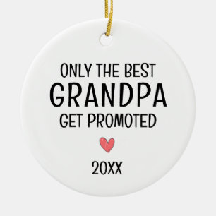 Bester Opa befördert – Personalisiertes Jahr Keramik Ornament